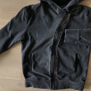 Ash black zip hoodie